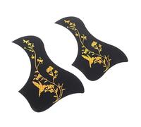 SEWACC 2pcs Professional Guitar Pickguard Decal Self-adhesive Scratch Protection Sticker for Acoustic Guitar Bird Design Gold Prevents Scratching Pickguard