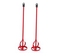 SEWACC 2pcs Red Paint Mixing Rods Manual Stirring Sticks 40x8.5cm for Cement Putty Paint and Coating Mixer Attachments