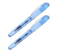 SEWACC 2pcs Refillable Calligraphy Writing Brush Pens, Soft Nylon Tip, Blue | Dual Brush Set, Leak-proof Reservoir, Ergonomic Steel Pen Body, for Rice Paper and Practice Pads
