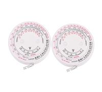 SEWACC 2pcs Retractable Body Bmi Measuring Tape Waist Measurement Tape with Clear Dual Scale Flexible Abs PP Material for Accurate Health Tracking