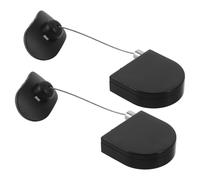 SEWACC 2pcs Retractable Jewelry Display Security Cable Lock with 90cm Telescopic Wire Anti-Theft Lock Box and Curved End Cap for Retail Exhibitions and Gaming Controllers