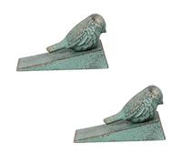 SEWACC 2PCS Retro Cast Iron Bird Door Stopper Wedge Lovely Scratch Weighted Door Wedge for Home Bedroom Bathroom Vintage Decorative