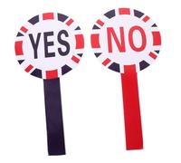 SEWACC 2pcs Reusable Dry Erase Yes No Paddle Voting Board for Teachers Portable Classroom Judging Signs Sturdy Easy to Clean for Student Response and Game Voting