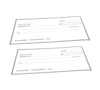 SEWACC 2pcs Reusable Oversized Dry Erase Checks Large Funny Giant Fake Checks for Presentations Charity Donations Pranks Weddings Birthday Parties and Events