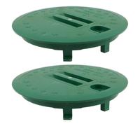 SEWACC 2pcs Round Plastic Lawn Valve Cover for Sprinkler System Easy Installation and Water Leakage Prevention, Suitable for Daily Garden Watering Routines and Farming Irrigation Projects