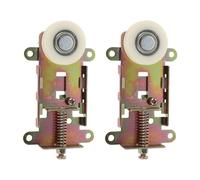 SEWACC 2pcs Sliding Door Rollers for Wardrobe Mirror Cabinet, Zinc Plated Concave Ball Bearing Wheels, Replacement Hardware for Sliding Closet Doors and Furniture