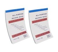 SEWACC 2pcs Small Business Invoice Book and Receipt Pad - Multi-Purpose Purchase Order Book with Carbon Duplicate Pages for Financial Records and Order Management in Retail and Office Use
