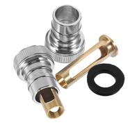 SEWACC 2Pcs Snap Coupling Adapter Kit for Washing Machine and Kitchen Tap Automatic Water Stop Connector with Quick-fit Brass Valve Easy Installation for Bathroom and Household Use