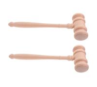 SEWACC 2PCS Solid Wood Judge Gavel Ergonomic Wooden Mallet with Smooth Surface and Sound Lawyer Party Favors and Auction Prop for Cosplay Courtroom Use and Judicial Role Play