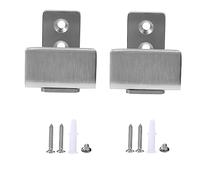 SEWACC 2pcs Stainless Steel Barn Door Floor Guide Wall Mount Sliding Door Roller Bottom Stay Adjustable No Groove Installation Modern Hardware for Smooth Quiet Operation