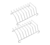 SEWACC 2pcs Stainless Steel Grill Bread Toast Cooling Rack Stand Rack Stainless Slot Crumb Toast Racks Kitchen Countertop Shape Toast Storage Rack Stainless Toast Rack Toast Holder Silver