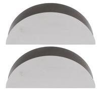 SEWACC 2pcs Stainless Steel Napkin Holder Stand Vertical Fan Shape Flat Style Practical Tissue Storage Rack for Tv Room Table