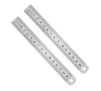 SEWACC 2pcs Stainless Steel Precision Ruler Dual Scale Metric and Imperial Measuring Tool for Home School Office Straight Steel Ruler for Accurate Drawing and Model Construction