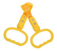 SEWACC 2pcs Sturdy Nylon Car Handle Rings with Plastic Strap Easy to Fix Trash Can Pull Handles for Buses and Cars Yellow Replacement for Subway and Outdoor Use