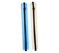 SEWACC 2pcs Telescopic Plastic Poster Tube Strap, Extendable Drafting Storage Tubes for Artwork and Blueprint Protection, White and Blue, Suitable for Artists and Designers