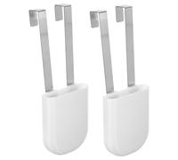 SEWACC 2pcs Toilet Tank Cleaner Tablet Holder Hanging Bracket Made of Abs Material with Easy Installation and Residue Prevention for Multiple Restroom Environments and Office Toilets