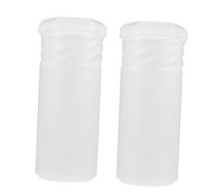 SEWACC 2pcs Transparent Adjustable Travel Shaving Brush Cases with Twist Open Design Slip Lightweight Plastic Holders for Compact Storage and Protection The Go