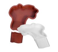 SEWACC 2PCS Turtle Bathing Pool with Large Basking Platform and Non-Slip Ramp Ladder, Dual-Use Reptile Bathing Basin and Feeding Station for Aquatic and Semi-Aquatic Turtles