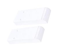 SEWACC 2Pcs Under Table Drawer Storage Boxes Adhesive Hidden Pencil Holders Durable Abs Material Organizers for Office Desk Bottom Space Saving Under Desk Storage Containers