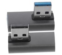 SEWACC 2pcs USB Adapter USB Male to Female Converter for Tight Spaces Right Angle Design Lightweight Ultra Fast Transfer Speeds for Laptops and Desktops