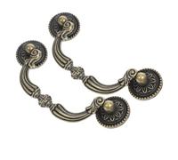SEWACC 2pcs Vintage Style Bail Pull Handles for Cabinet Knobs European Antique Finish Refined Craftsmanship with Polished Scratch Resistant Surface Suitable for Dressers Wardrobes