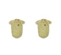 SEWACC 2pcs Warm Autumn Winter Pet Dog Costume with Fruit Pattern Soft Apparel for Small to Large Puppies Cute Two-legged Design Suitable for Cats and Dogs Green Xs