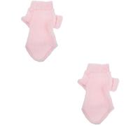 SEWACC 2pcs Warm High-neck Pet Coat for Cats and Dogs Soft Thermal Garment with Sleeves Autumn Winter Apparel for Sphynx Hairless Cats and Dogs Light Pink