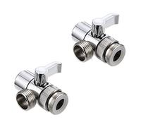 SEWACC 2pcs Way Faucet Diverter Valves Copper Splitter for Kitchen Bathroom Sink Sink Valve Converter Connection High Temperature Resistant Explosion Design
