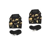 SEWACC 2sets Small Pet Bunny Vest Harness with Pulling Rope Soft Rabbit Costume Leash for Easter and Halloween Breathable Pet Supply for Comfortable Outdoor Walks