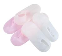 SEWACC 3 Pairs Silicone Foot Covers for Daily Use Moisturizing Socks with Leak-Proof and Lotion Absorbing Features Soft Pedicure Foot Care Covers for Family and Hotel Use