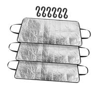 SEWACC 3 Pcs Aluminum Foil Mini Split Air Conditioner Covers for Outside Units Weather Resistant Sunshade with Buckled Strap Xin Outdoor Ac Protector for Cooling Efficiency