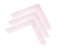 SEWACC 3 Pcs Clear Plastic Square Ruler Set with Embedded Scale for Fashion Design Measuring Tailor Craft Sewing Pattern Drafting Tool Portable and Accurate