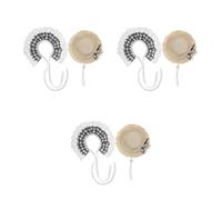 SEWACC 3 Sets Pastoral Goose Costume Set with Hat and Bandana Scarf, Washable and Rattan Paper Material, Comfortable Fit for Garden Statues and Autumn Walks, Stylish Summer Goose Outfit