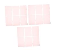 SEWACC 3 Sets Pink Binder Dividers with Detachable Tabs Heavy Duty Plastic Index Pages Ring Binders Tabs Per for Office School and Home Organization