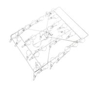 SEWACC 30 Clips Stainless Steel Drying Rack Socks Hanger Space-saving Windproof Solid Wire Single Layer Clothes Hanger for Home Laundry