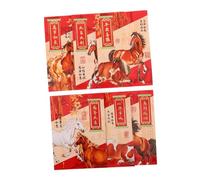 SEWACC 300pcs Chinese Lucky Money Envelopes with Horse Patterns Smooth Finish Red Packets for Lunar Year Asian Spring Festival Cash Pockets Blessing Words Hong Bao for Wedding and