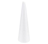 SEWACC 30cm Foam Cone, Cone Shapes Christmas Tree Foam White Solid DIY Cone Children Handmade Craft Cone Accessories for Home Craft Christmas