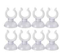 SEWACC 30pcs Aquarium Hose Clip with Strong Suction Cup PVC Holder | Firm Grip for Pump Tube and Hose, Adjustable Clamp Direction, Easy Removal, Small Hook Use in Aquariums