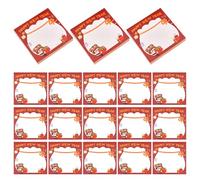SEWACC 30pcs Cartoon New Year Sticky Notepads with Red Spring Festival Patterns, 3-Inch Self-Adhesive Note Pads for Holiday Messages and Party Decorations