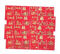 SEWACC 30Pcs Chinese Style Red Envelopes Lunar Year Lucky Money Packets with Cute Mixed Cartoon Designs for Spring Festival Blessings and Prosperity
