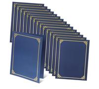 SEWACC 30pcs Elegant Certificate Covers with Foil Border Graduation Document Holders Decorative Award Frames for Diplomas and Important Papers