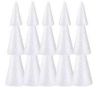 SEWACC 30pcs Foam Cones, Polystyrene Cones Shapes Christmas Tree Foam Mold for DIY Modeling Craft Christmas Floral Arranging Supplies