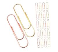 SEWACC 30pcs Large Metal Wire Paper Clips Colorful Document File Clamps Reusable Big Paper Organizer Clamps for Thick Paperwork and Office Supplies