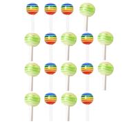 SEWACC 30Pcs Lollipop Nail Art Decors Mixed Colors Mini Candy Heart Polymer Clay DIY Manicure Accessories for Women Nail Decorations