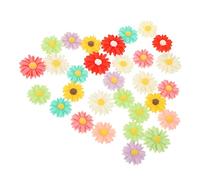 SEWACC 30pcs Miniature Resin Daisy Flower Charms for DIY Phone Case Decoration Hairpin Accessories Wear Resistant Craft Embellishments for Wedding Bouquets