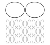 SEWACC 30pcs Rubber Drive Belt 130mm for Cassette Player Dvd Vcr Recorder Replacement Tape Recorder Accessories Black