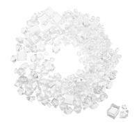 SEWACC 310PCS Clear Acrylic Vase Fillers Fake Crushed Ice Cubes Realistic Crystal Clear Rocks Table Scatter Gems for Wedding Beverage Photo Props Christmas Centerpiece Decoration