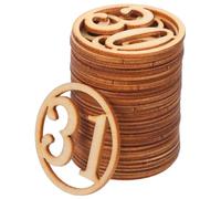 SEWACC 31pcs Unfinished Wood Numbers Paintable Cutouts for DIY Crafts Wooden Ornaments for Counting Educational Home Decor for Halloween Christmas Birthday Wedding