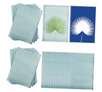 SEWACC 32 Sheets Cyanotype Sun Activated Printing Paper with Panel Natural Fiber DIY Drawing Supplies for Crisp Sunprint Crafts and Art Projects