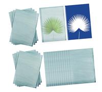 SEWACC 32 Sheets Sun Activated Cyanotype Printing Paper with Panel Natural Fiber PVC DIY Paper Crafts Kit for Durable Solar Prints and Artistic Sun Exposure Projects